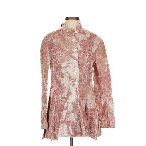 P.R. Patterson Hermitage Doublet Jacket in Red Natural Linen Small NWT - Picture 2 of 8